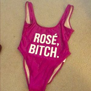 Rose Bitch One Piece Bathing Suit -Private Party